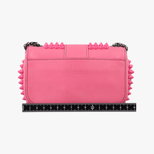 Pre-owned Christian Louboutin Sweet Charity Scarabe Spike Pink Leather  shoulderbag | stylenewstar