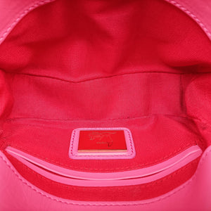 Pre-owned Christian Louboutin Sweet Charity Scarabe Spike Pink Leather  shoulderbag | stylenewstar