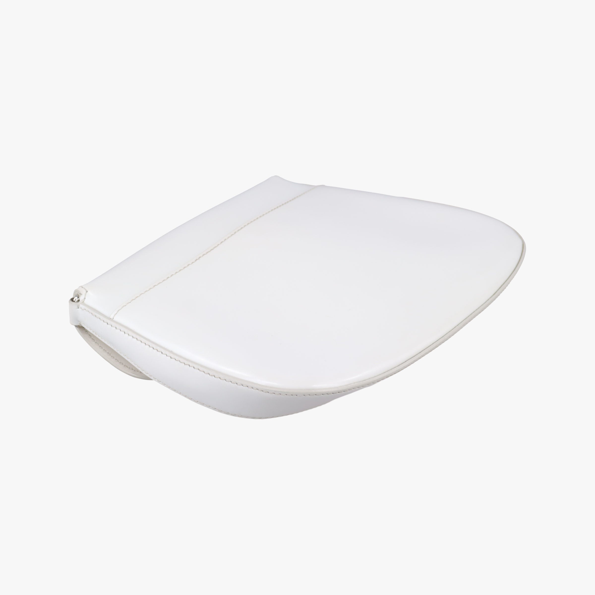 Pre-owned Prada Cleo Flap White Leather  shoulderbag | stylenewstar