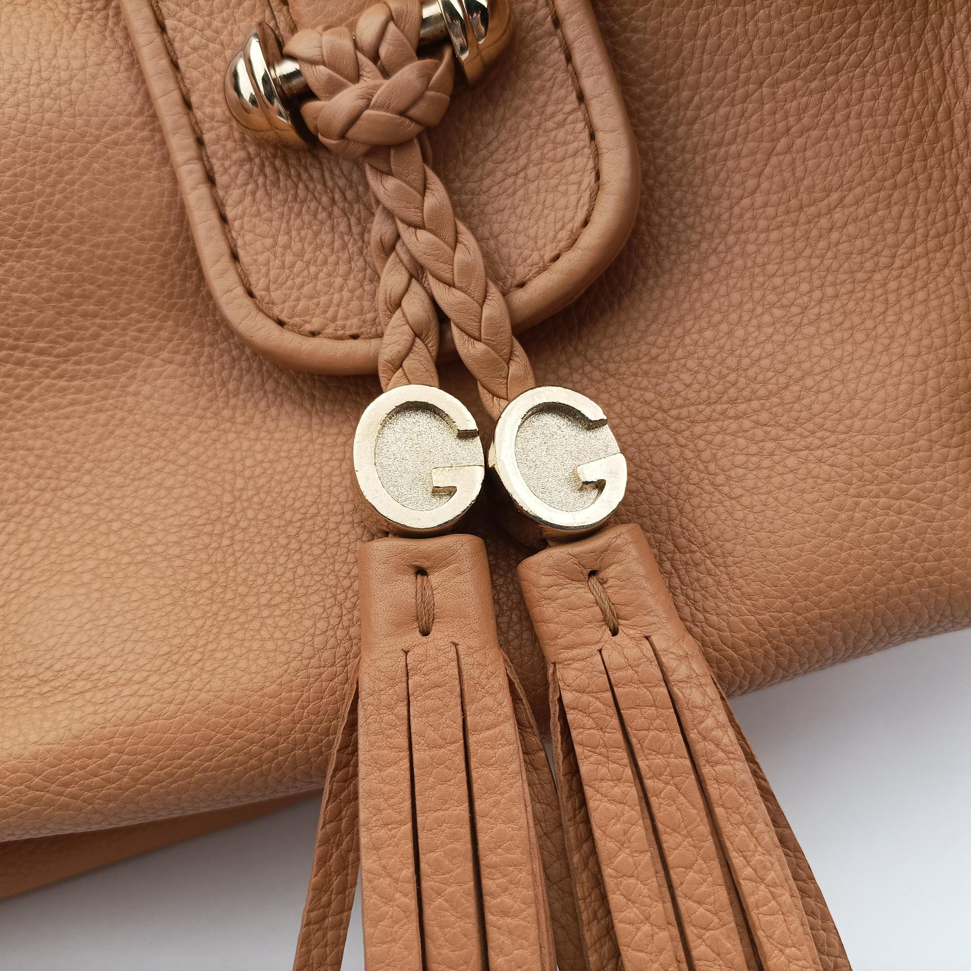 Pre-owned Gucci Marrakech Large Hobo Beige leather 257029 shoulderbag | stylenewstar