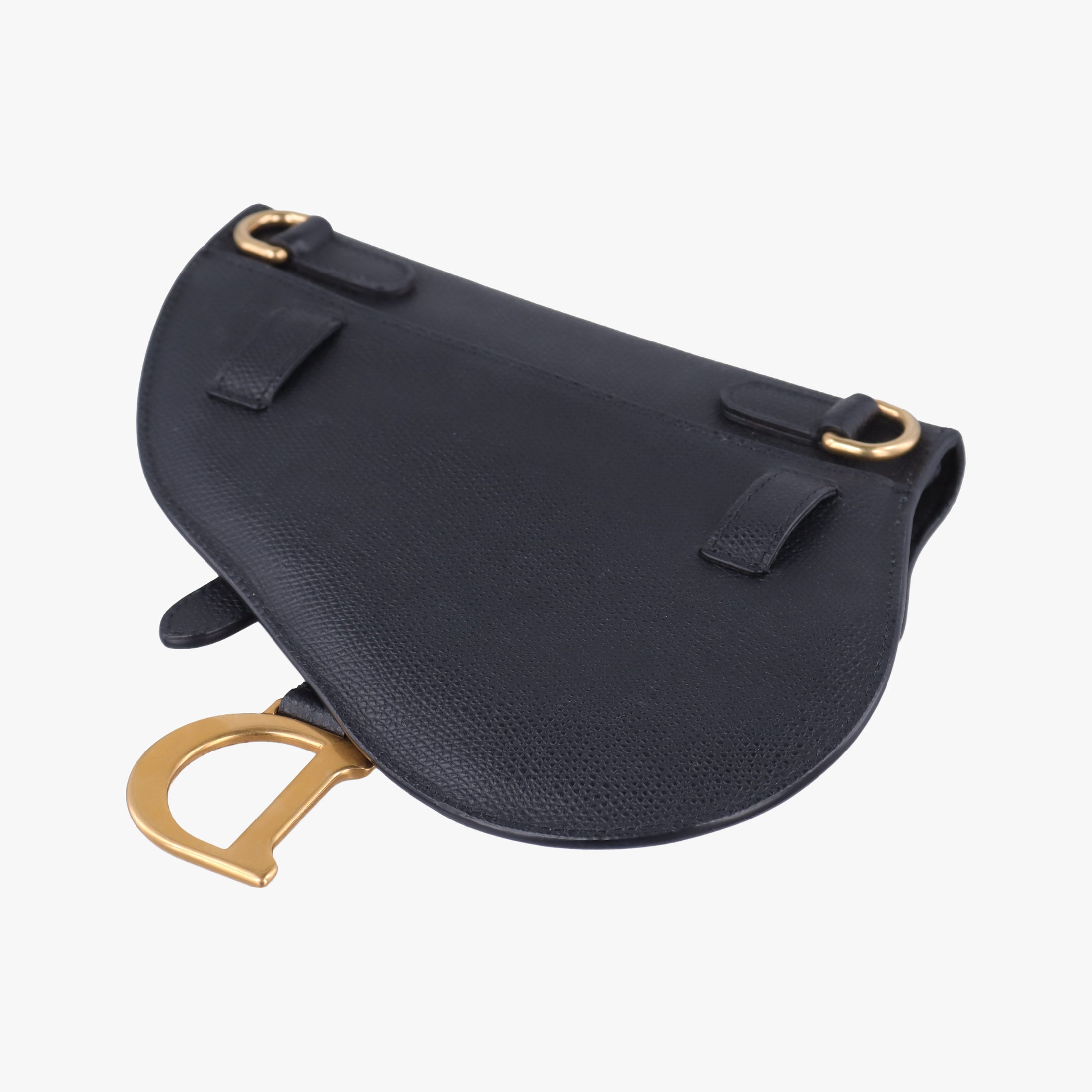 Secondhand Christian Dior saddle Black leather  bum bag/waist bag | stylenewstar