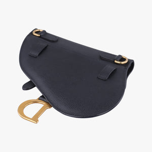 Secondhand Christian Dior saddle Black leather  bum bag/waist bag | stylenewstar