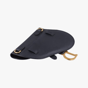 Secondhand Christian Dior saddle Black leather  bum bag/waist bag | stylenewstar