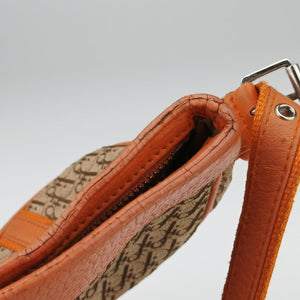 Secondhand Christian Dior Street Chic Trotter Orange×Beige Canvas×Leather  handbag | stylenewstar