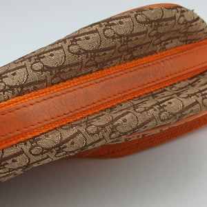 Secondhand Christian Dior Street Chic Trotter Orange×Beige Canvas×Leather  handbag | stylenewstar