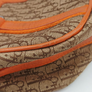 Secondhand Christian Dior Street Chic Trotter Orange×Beige Canvas×Leather  handbag | stylenewstar