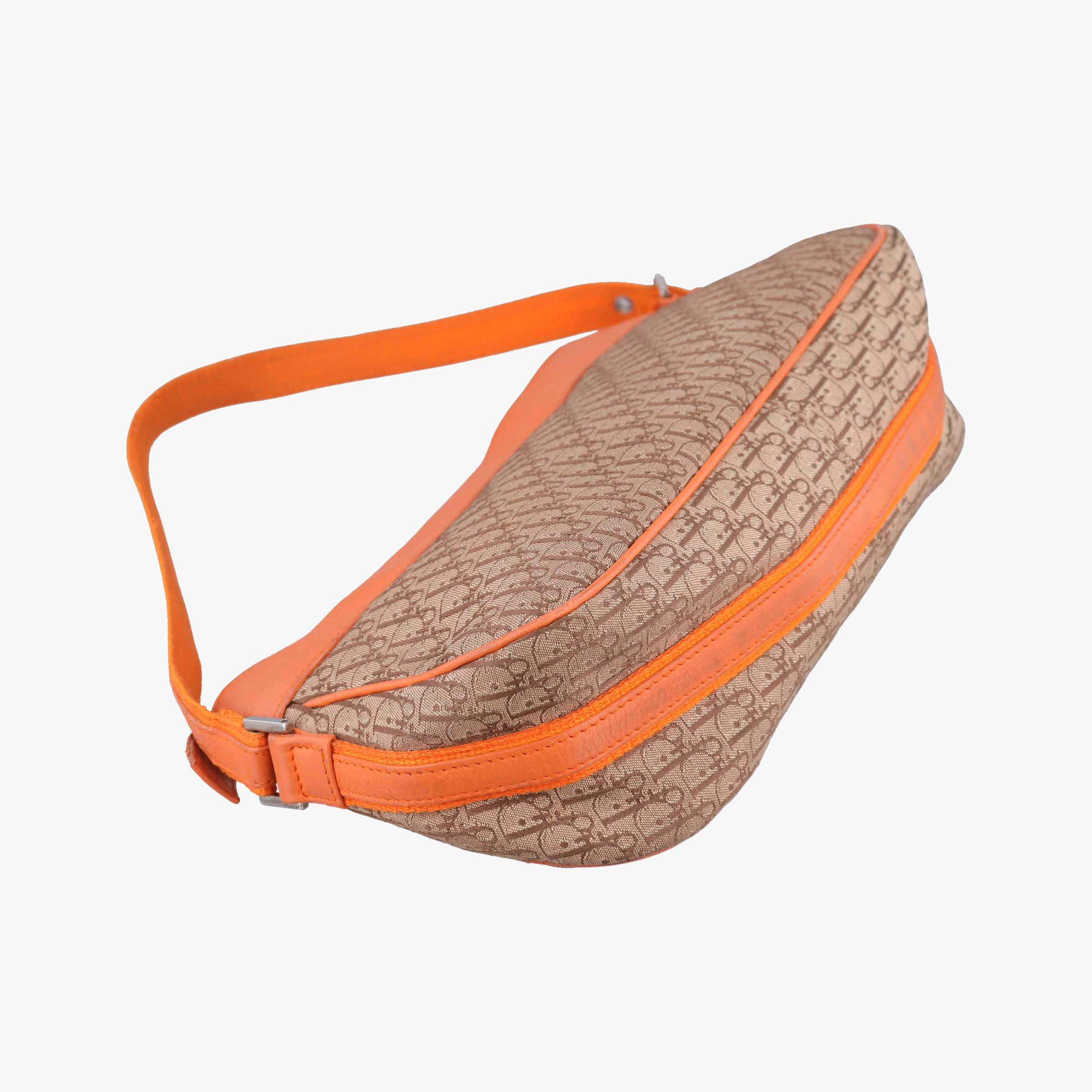 Secondhand Christian Dior Street Chic Trotter Orange×Beige Canvas×Leather  handbag | stylenewstar
