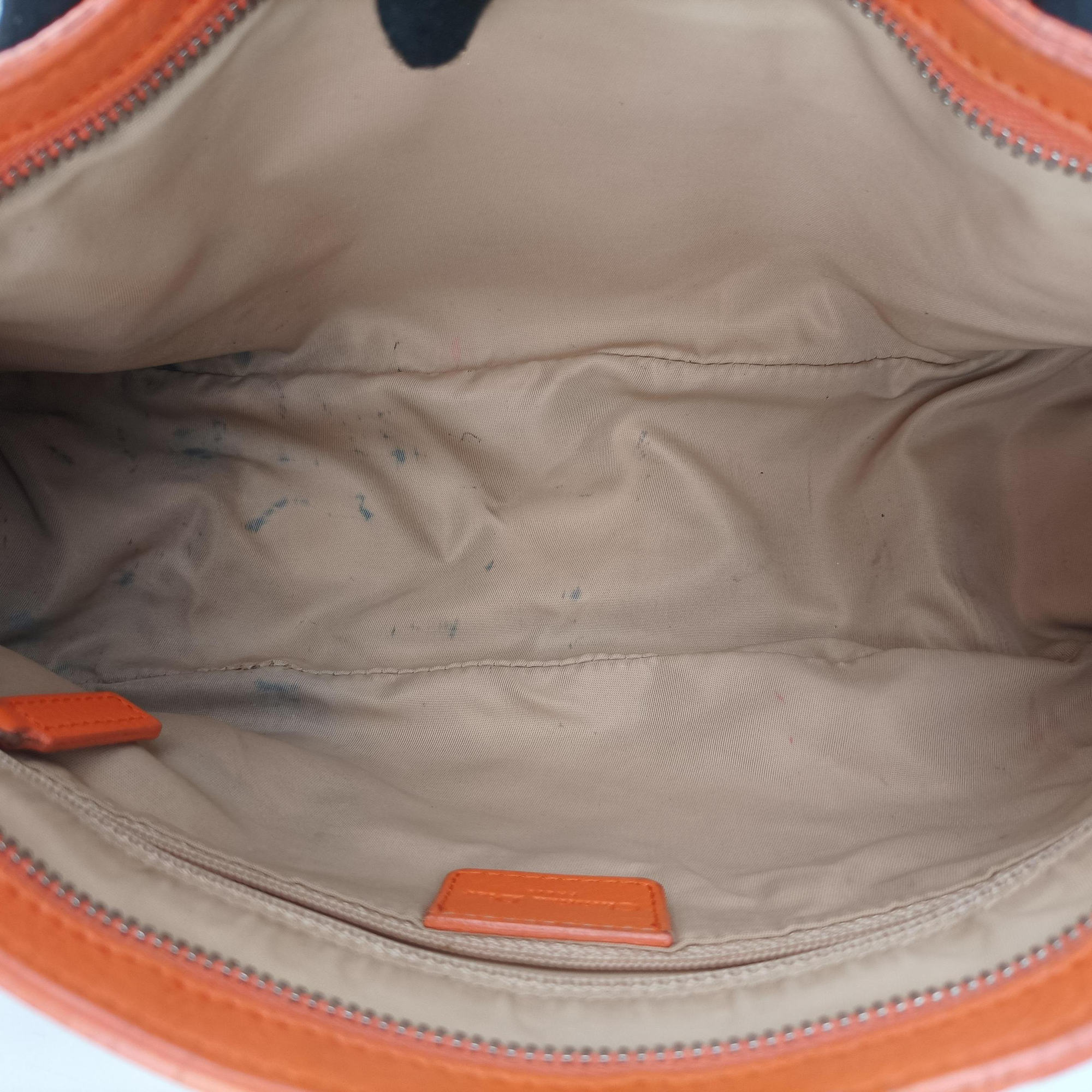 Secondhand Christian Dior Street Chic Trotter Orange×Beige Canvas×Leather  handbag | stylenewstar