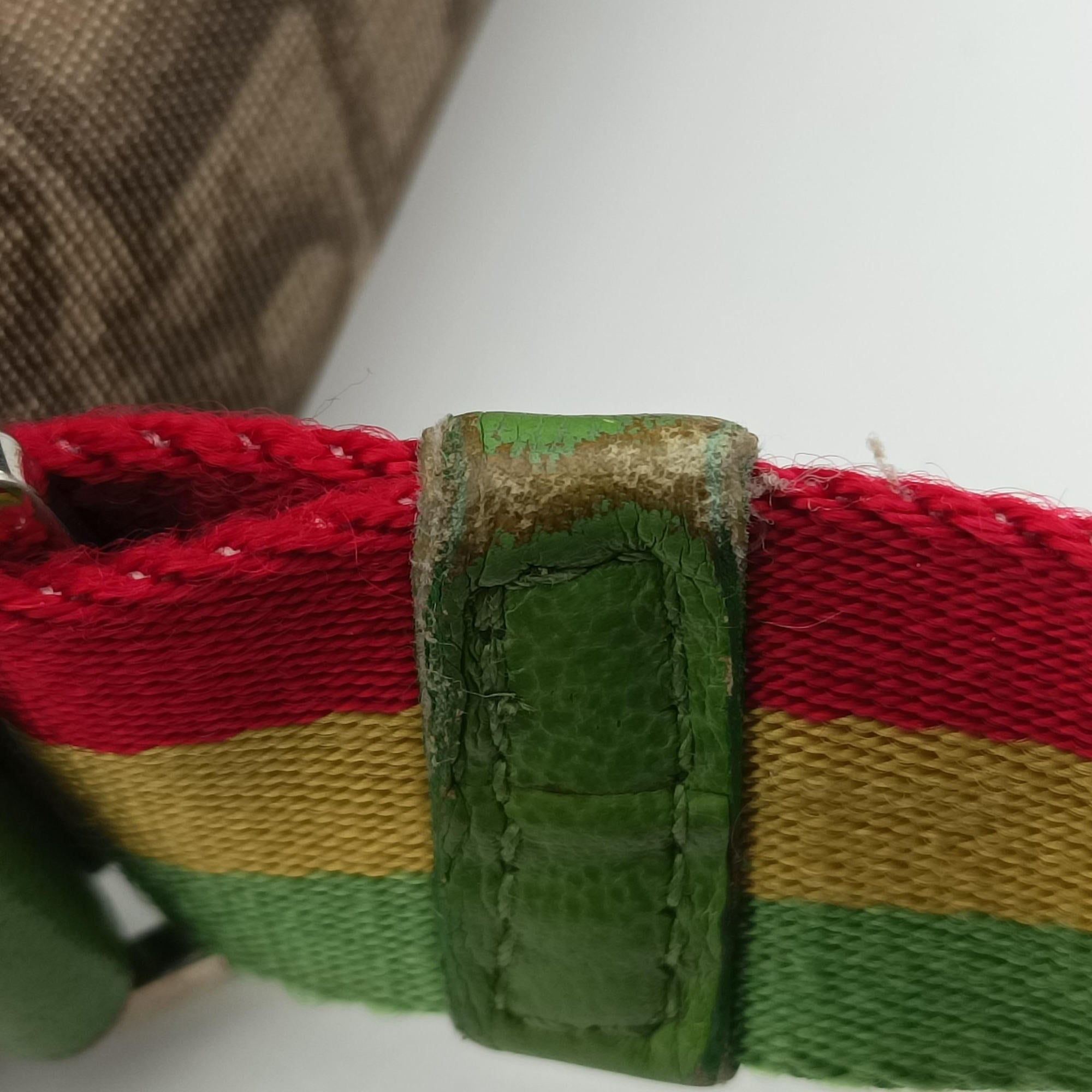 Pre-owned Christian Dior Rasta Trotter Messenger beige×Multicolour PVC coated canvas x leather  shoulderbag | stylenewstar