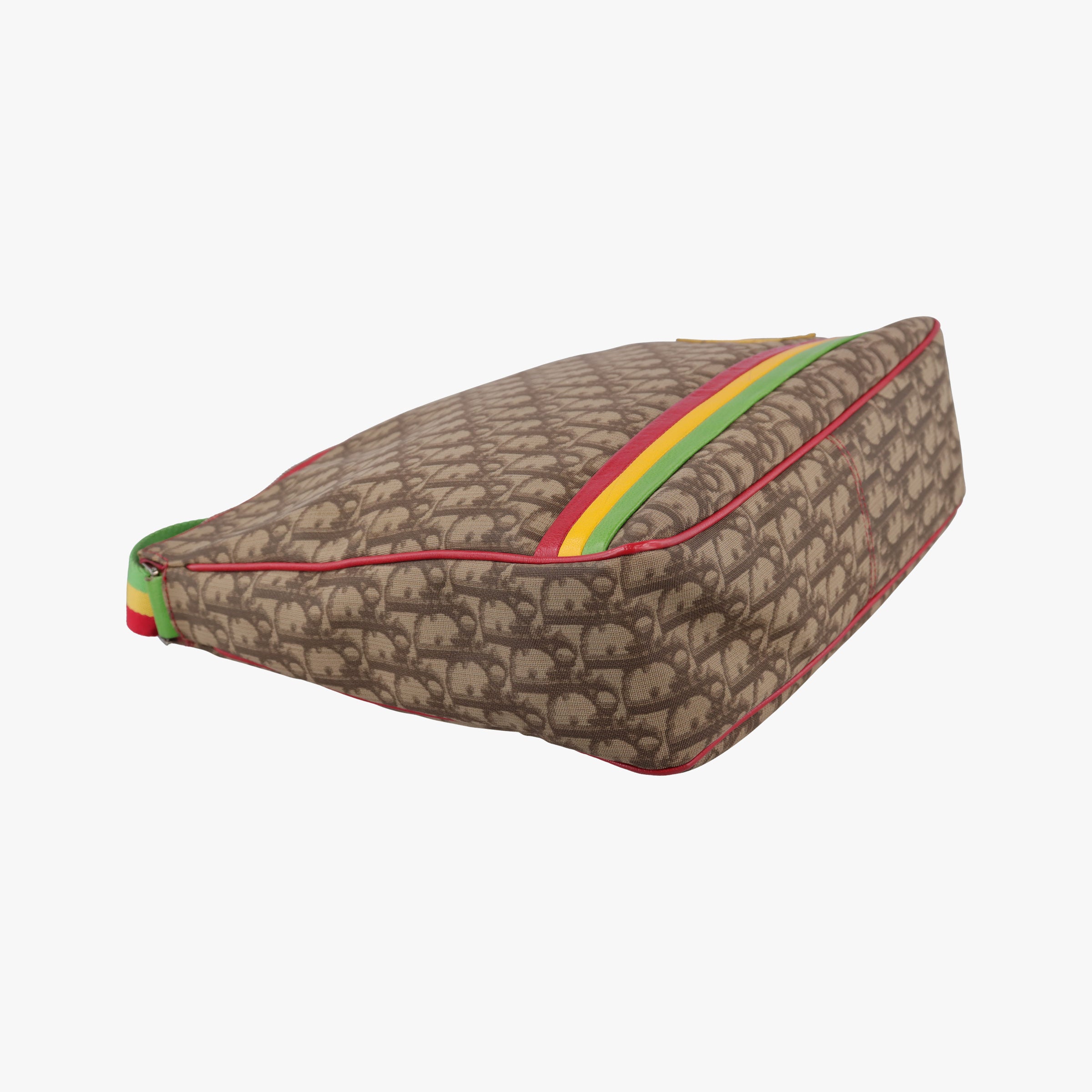 Pre-owned Christian Dior Rasta Trotter Messenger beige×Multicolour PVC coated canvas x leather  shoulderbag | stylenewstar