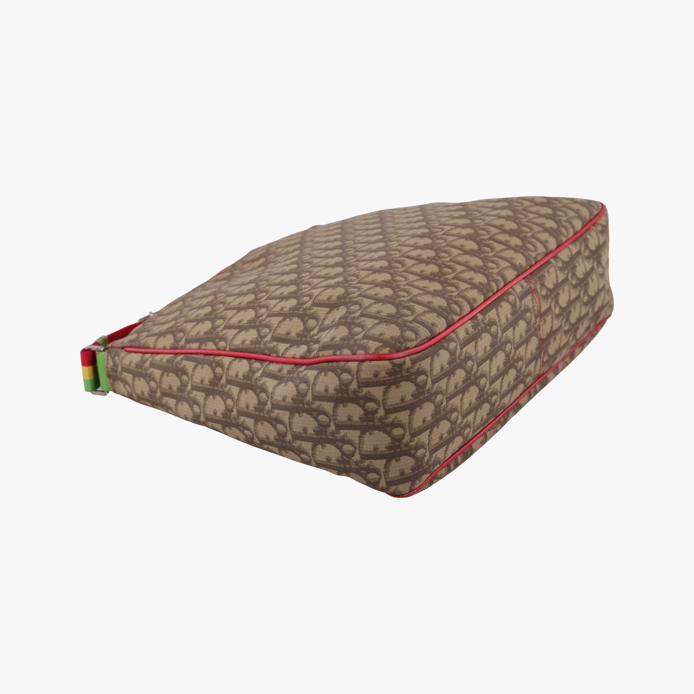 Pre-owned Christian Dior Rasta Trotter Messenger beige×Multicolour PVC coated canvas x leather  shoulderbag | stylenewstar