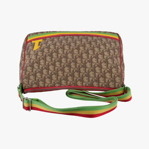 Pre-owned Christian Dior Rasta Trotter Messenger beige×Multicolour PVC coated canvas x leather  shoulderbag | stylenewstar