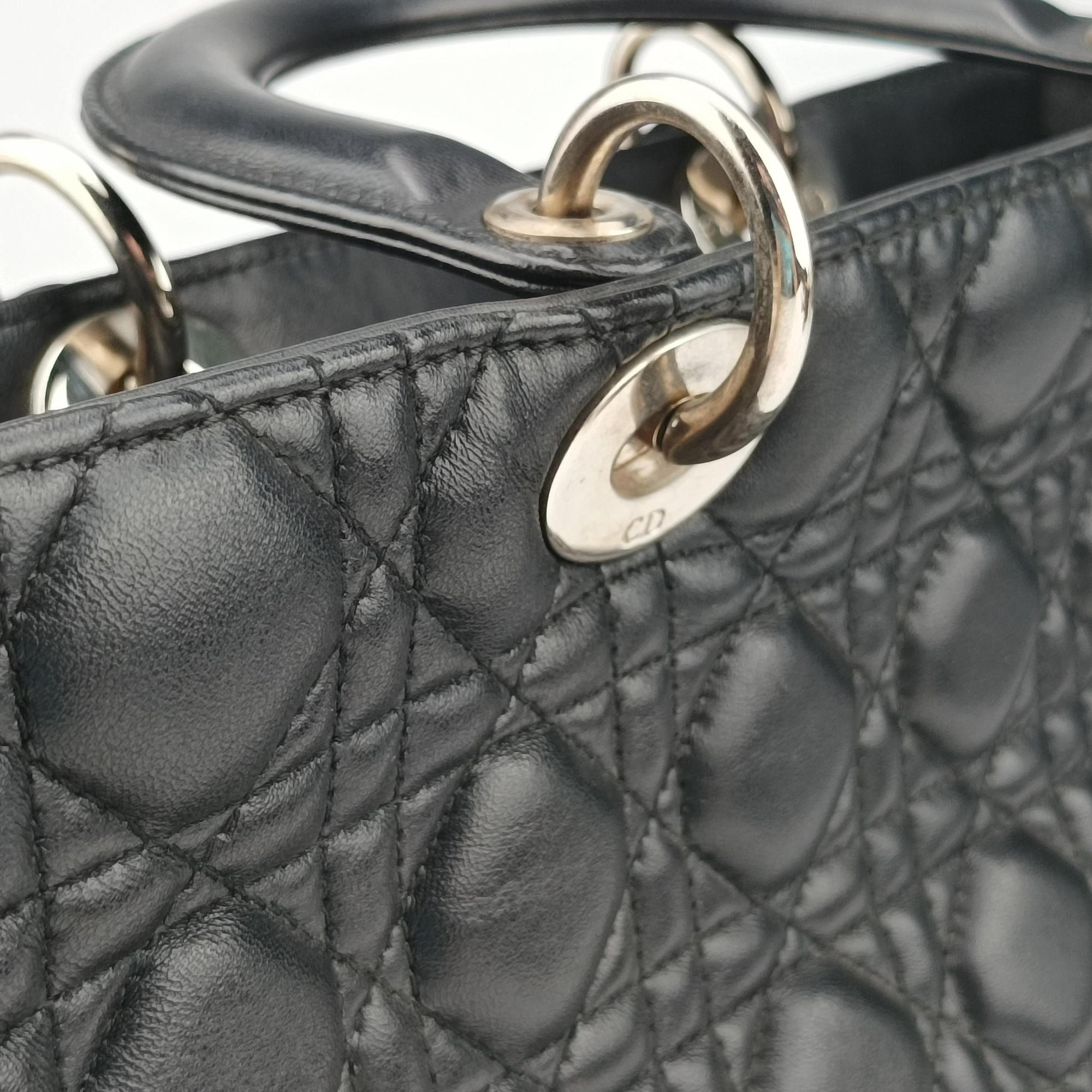 Secondhand Christian Dior Lady Dior Black lambskin  shoulderbag | stylenewstar