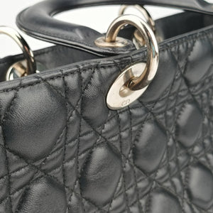 Secondhand Christian Dior Lady Dior Black lambskin  shoulderbag | stylenewstar