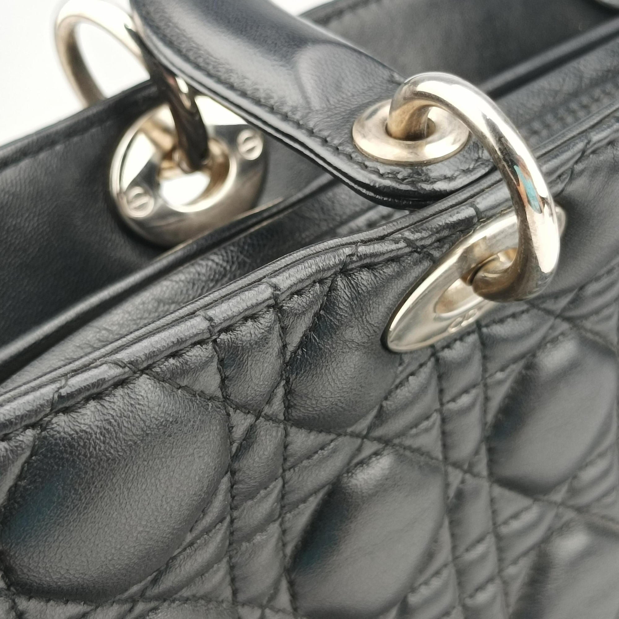 Secondhand Christian Dior Lady Dior Black lambskin  shoulderbag | stylenewstar