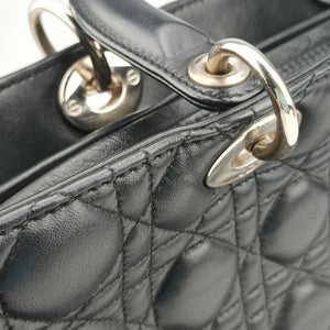 Secondhand Christian Dior Lady Dior Black lambskin  shoulderbag | stylenewstar