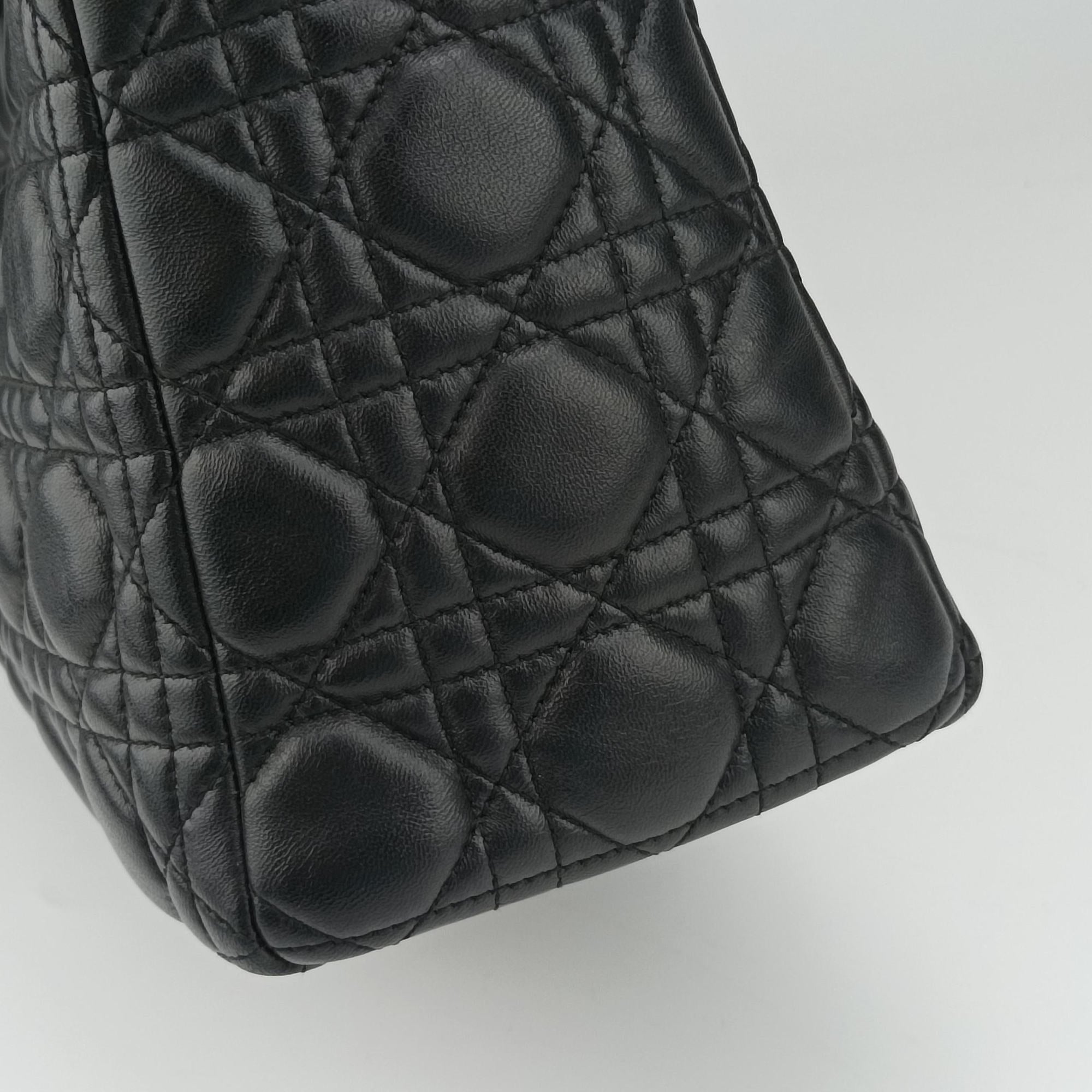 Secondhand Christian Dior Lady Dior Black lambskin  shoulderbag | stylenewstar