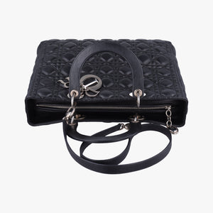 Secondhand Christian Dior Lady Dior Black lambskin  shoulderbag | stylenewstar