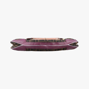 Pre-owned Fendi Zucca Vanity Mirror beige×Brown×purple canvas×leather 8BN133 shoulderbag | stylenewstar