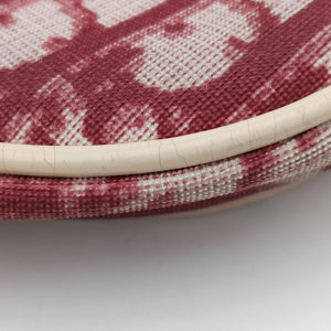 Pre-owned Christian Dior Saddle Bordeaux×White jacquard  handbag | stylenewstar