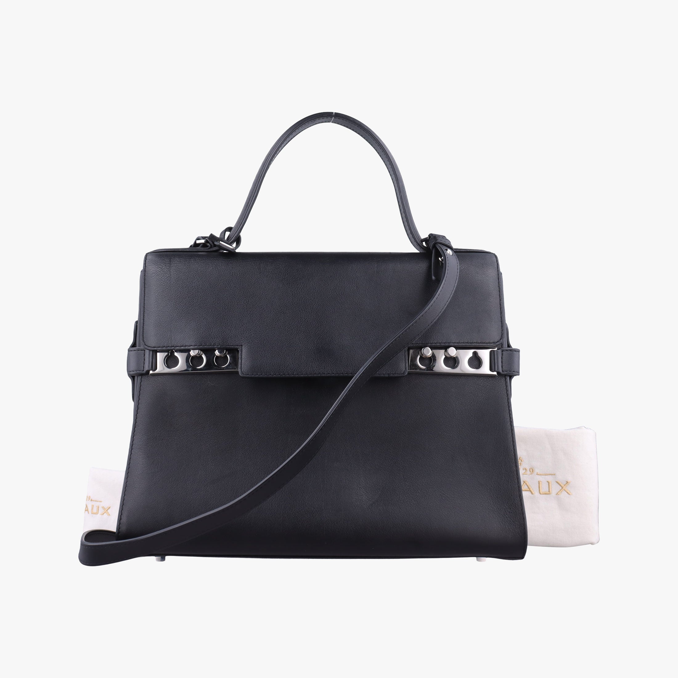 Secondhand Delvaux Tampete Black Leather  shoulderbag | stylenewstar