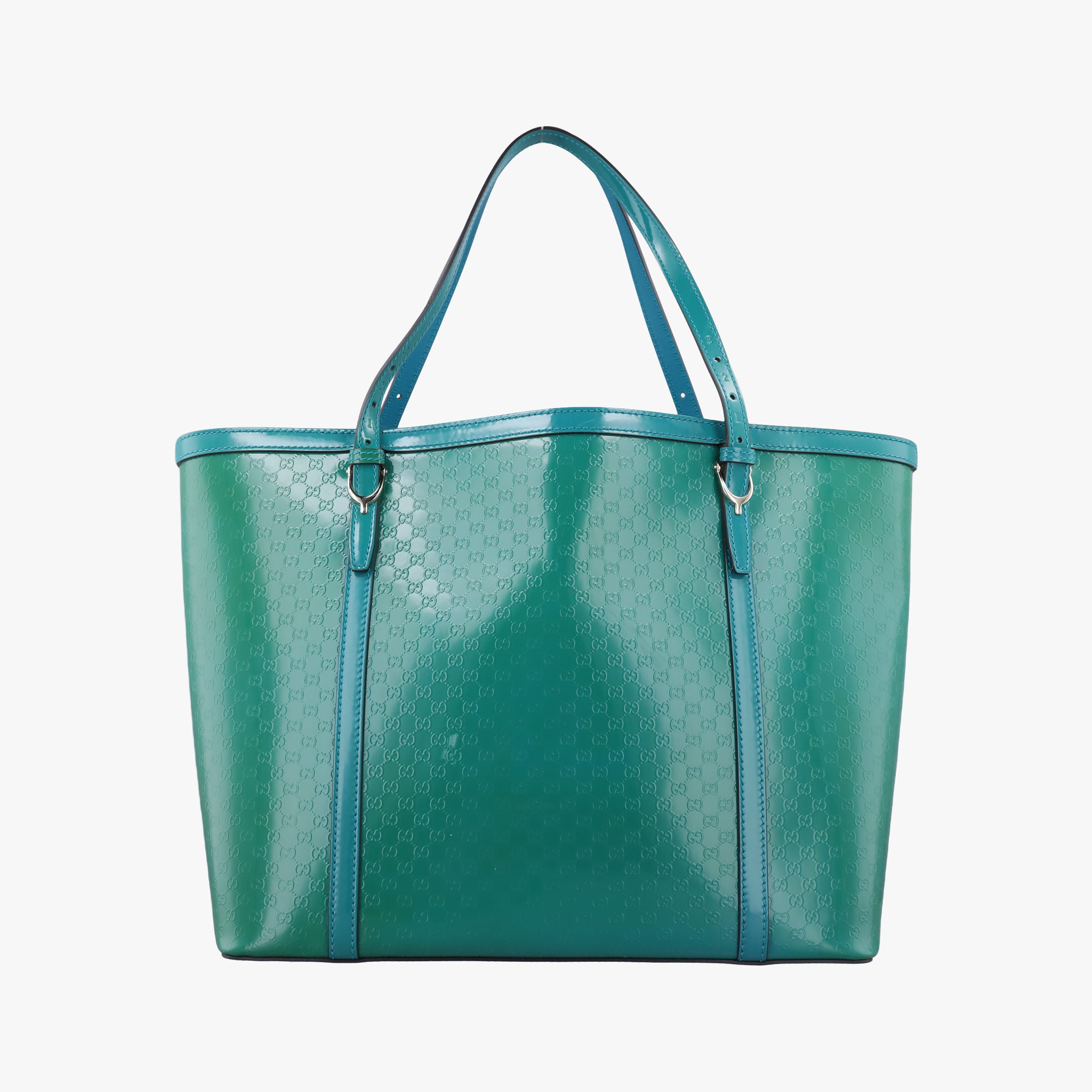 Pre-owned Gucci Microguccissima Blue Patent Leather 309613 handbag | stylenewstar