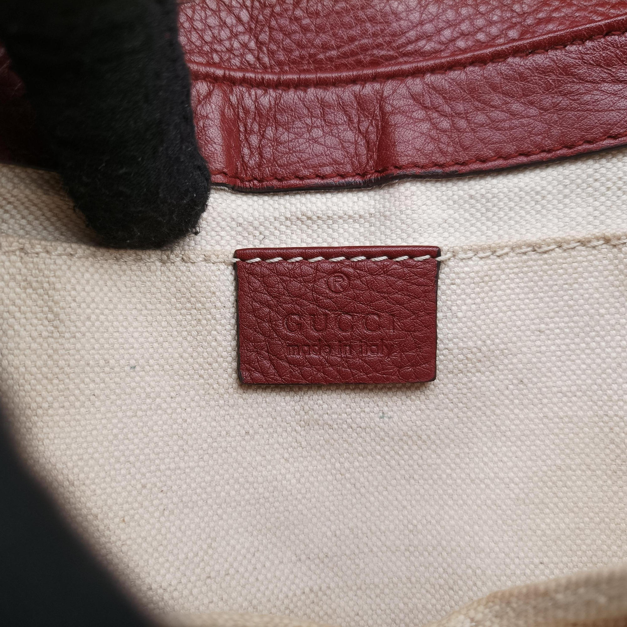 Pre-owned Gucci GG Dressage Beige × Red  canvas×leather 296854 shoulderbag | stylenewstar