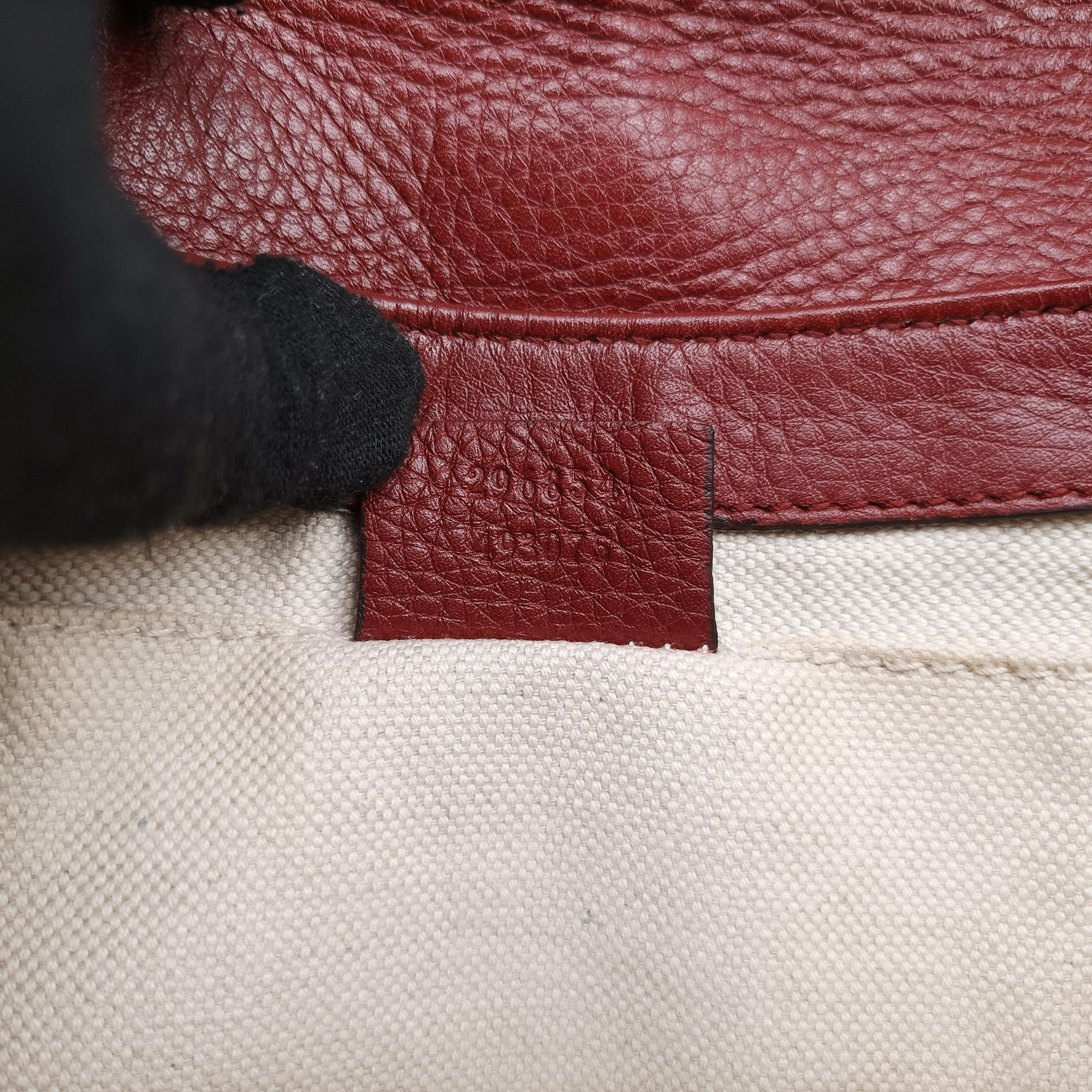 Pre-owned Gucci GG Dressage Beige × Red  canvas×leather 296854 shoulderbag | stylenewstar