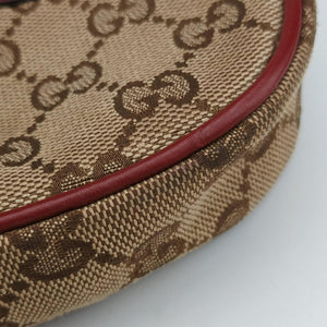 Pre-owned Gucci GG Dressage Beige × Red  canvas×leather 296854 shoulderbag | stylenewstar
