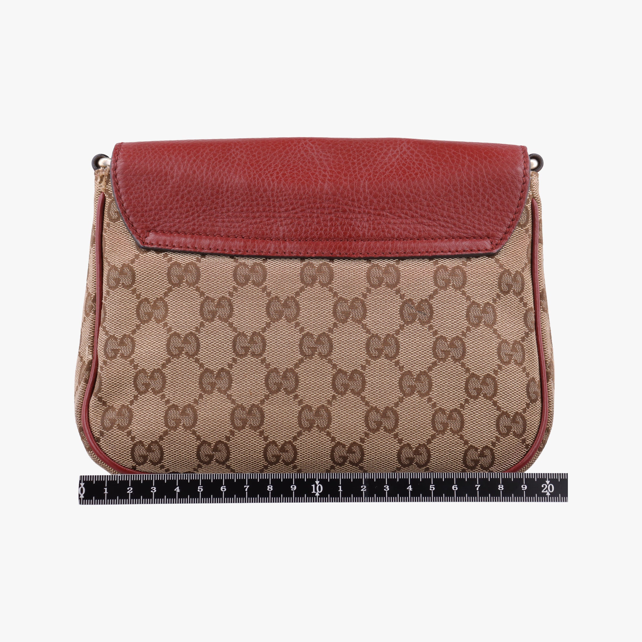 Pre-owned Gucci GG Dressage Beige × Red  canvas×leather 296854 shoulderbag | stylenewstar