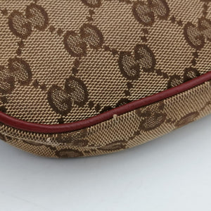 Pre-owned Gucci GG Dressage Beige × Red  canvas×leather 296854 shoulderbag | stylenewstar