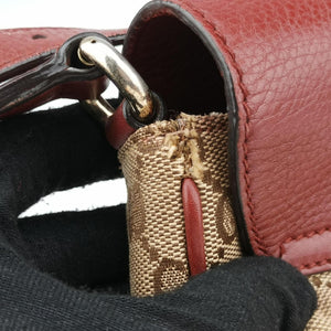 Pre-owned Gucci GG Dressage Beige × Red  canvas×leather 296854 shoulderbag | stylenewstar