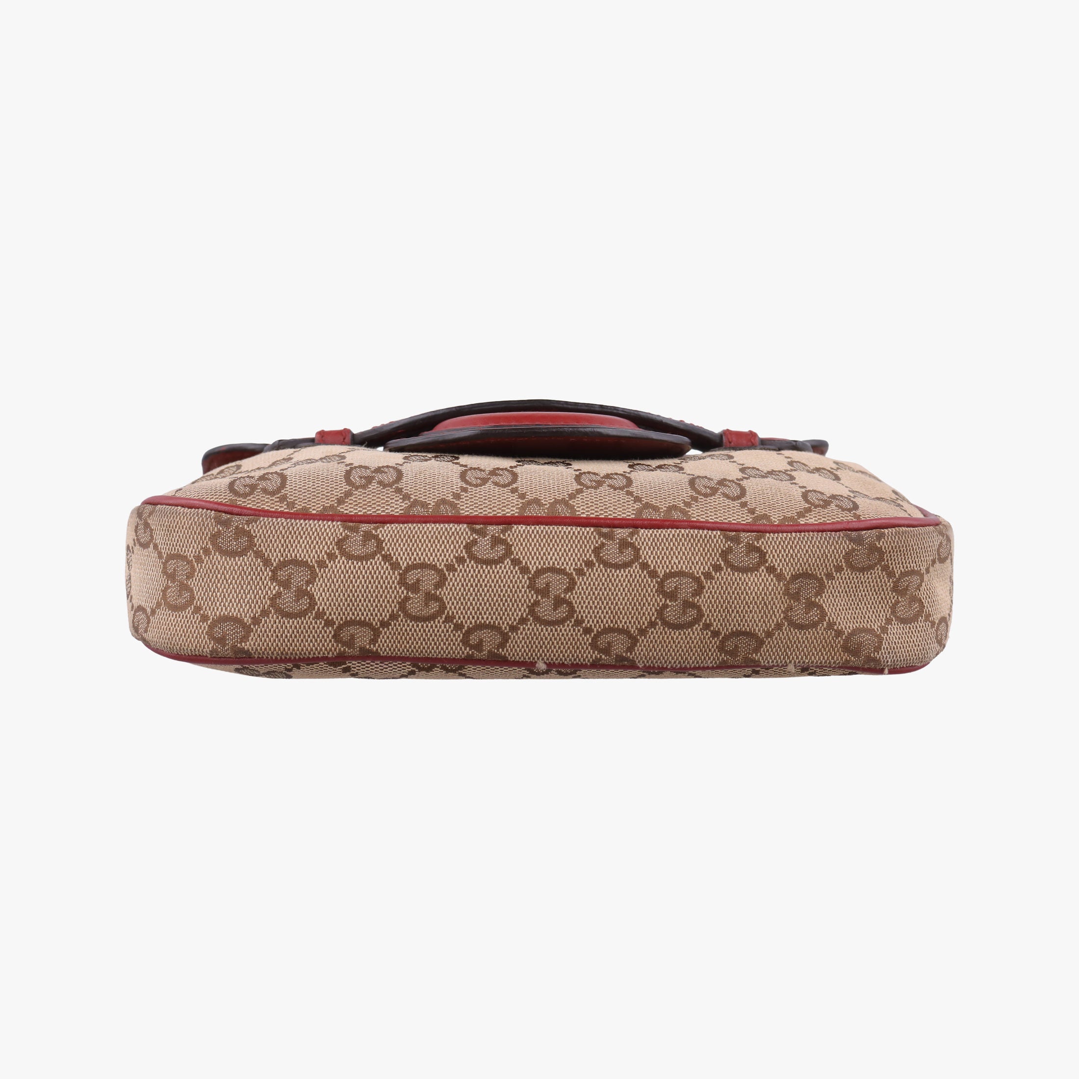 Pre-owned Gucci GG Dressage Beige × Red  canvas×leather 296854 shoulderbag | stylenewstar