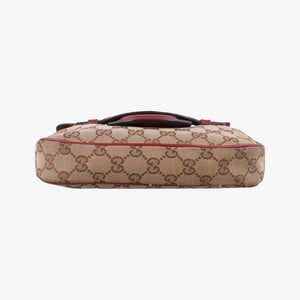 Pre-owned Gucci GG Dressage Beige × Red  canvas×leather 296854 shoulderbag | stylenewstar