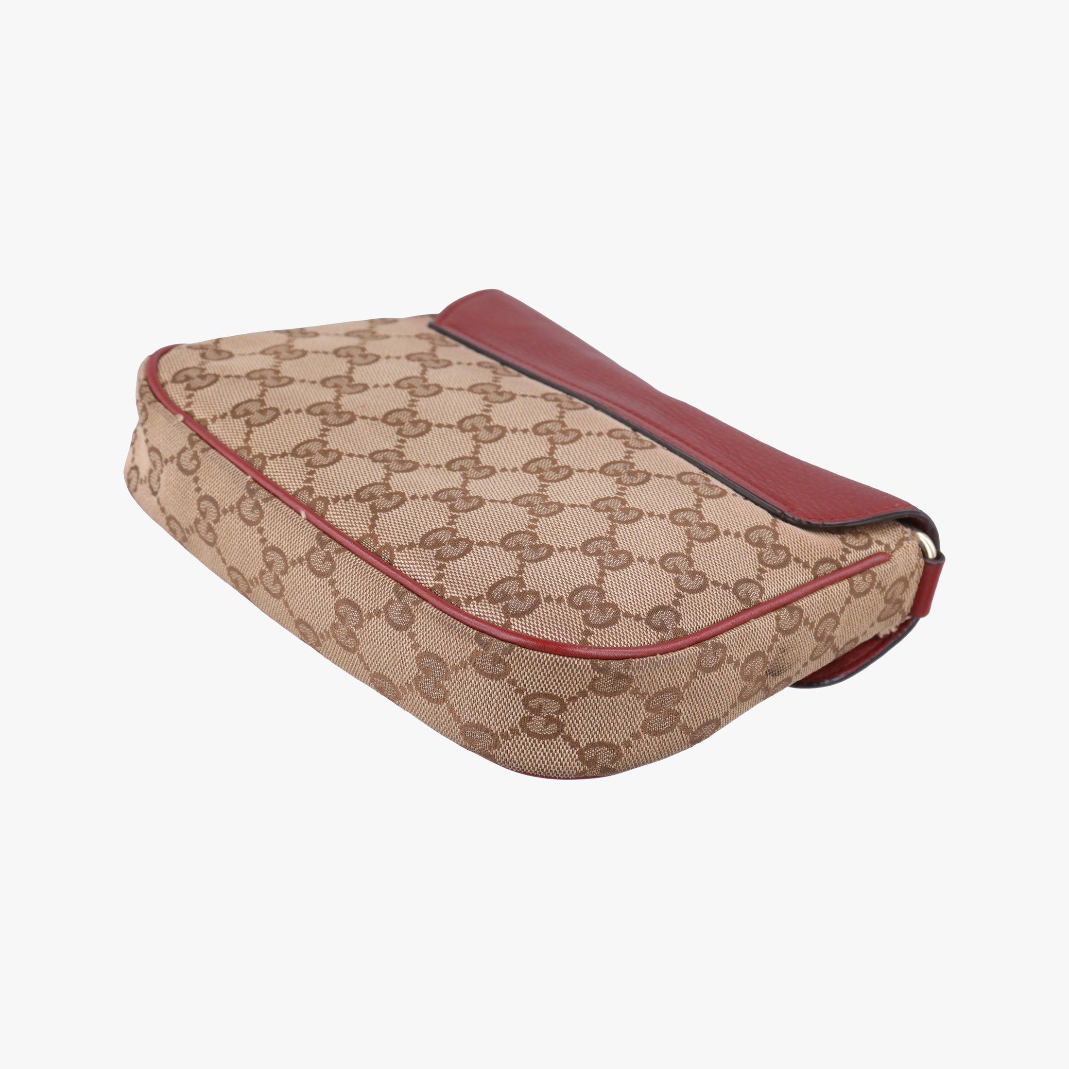 Pre-owned Gucci GG Dressage Beige × Red  canvas×leather 296854 shoulderbag | stylenewstar