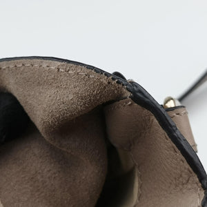 Pre-owned Chloe FAYE mini Grey Suede × leather  backpack/rucksack | stylenewstar