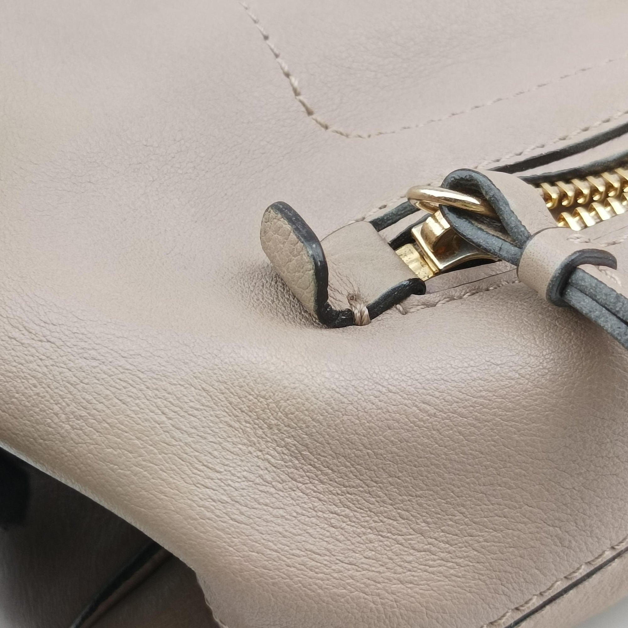 Pre-owned Chloe FAYE mini Grey Suede × leather  backpack/rucksack | stylenewstar