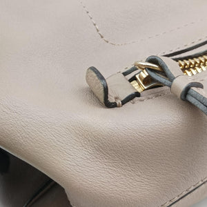 Pre-owned Chloe FAYE mini Grey Suede × leather  backpack/rucksack | stylenewstar