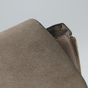 Pre-owned Chloe FAYE mini Grey Suede × leather  backpack/rucksack | stylenewstar