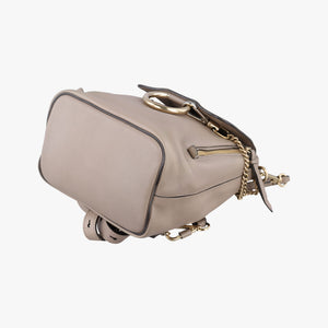 Pre-owned Chloe FAYE mini Grey Suede × leather  backpack/rucksack | stylenewstar