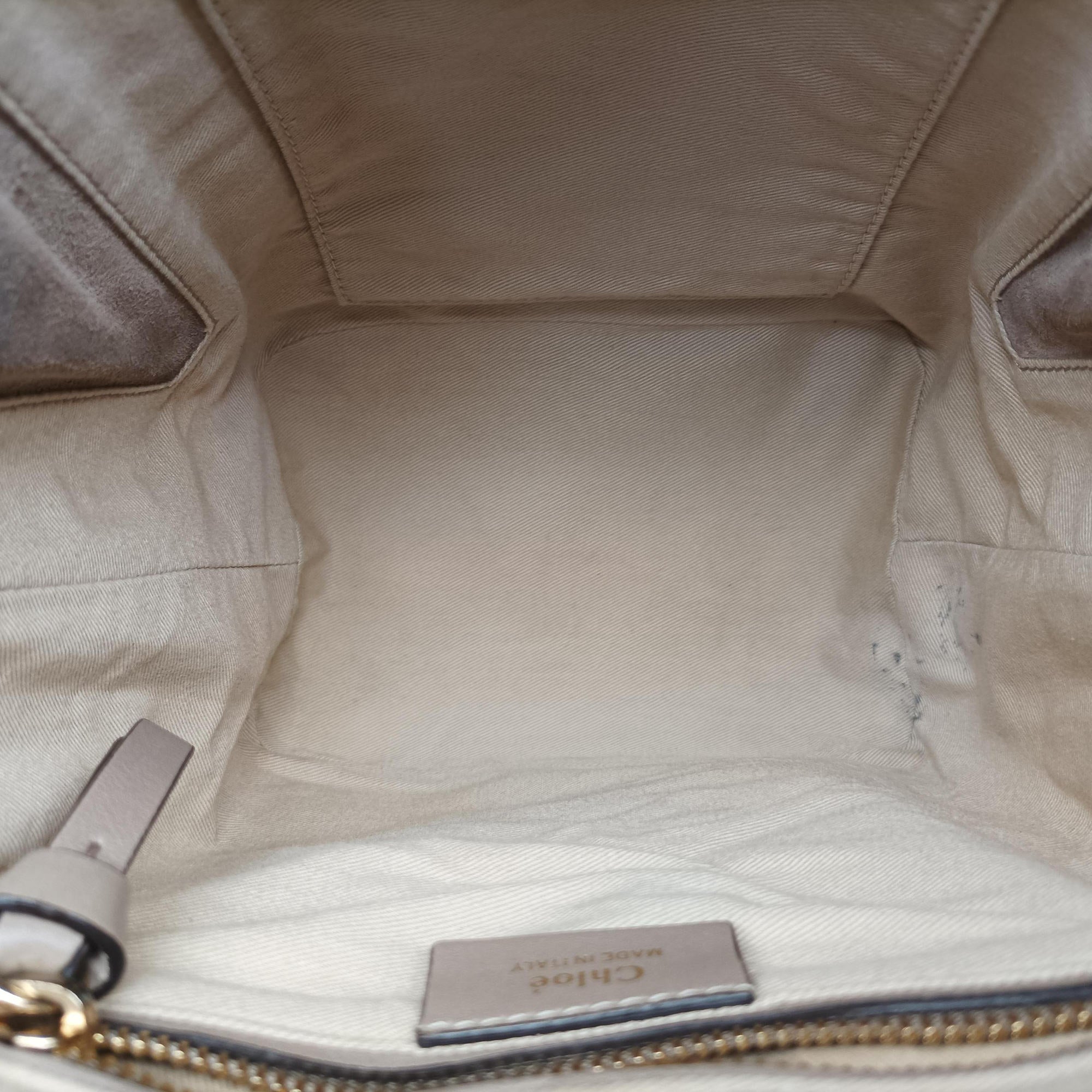 Pre-owned Chloe FAYE mini Grey Suede × leather  backpack/rucksack | stylenewstar