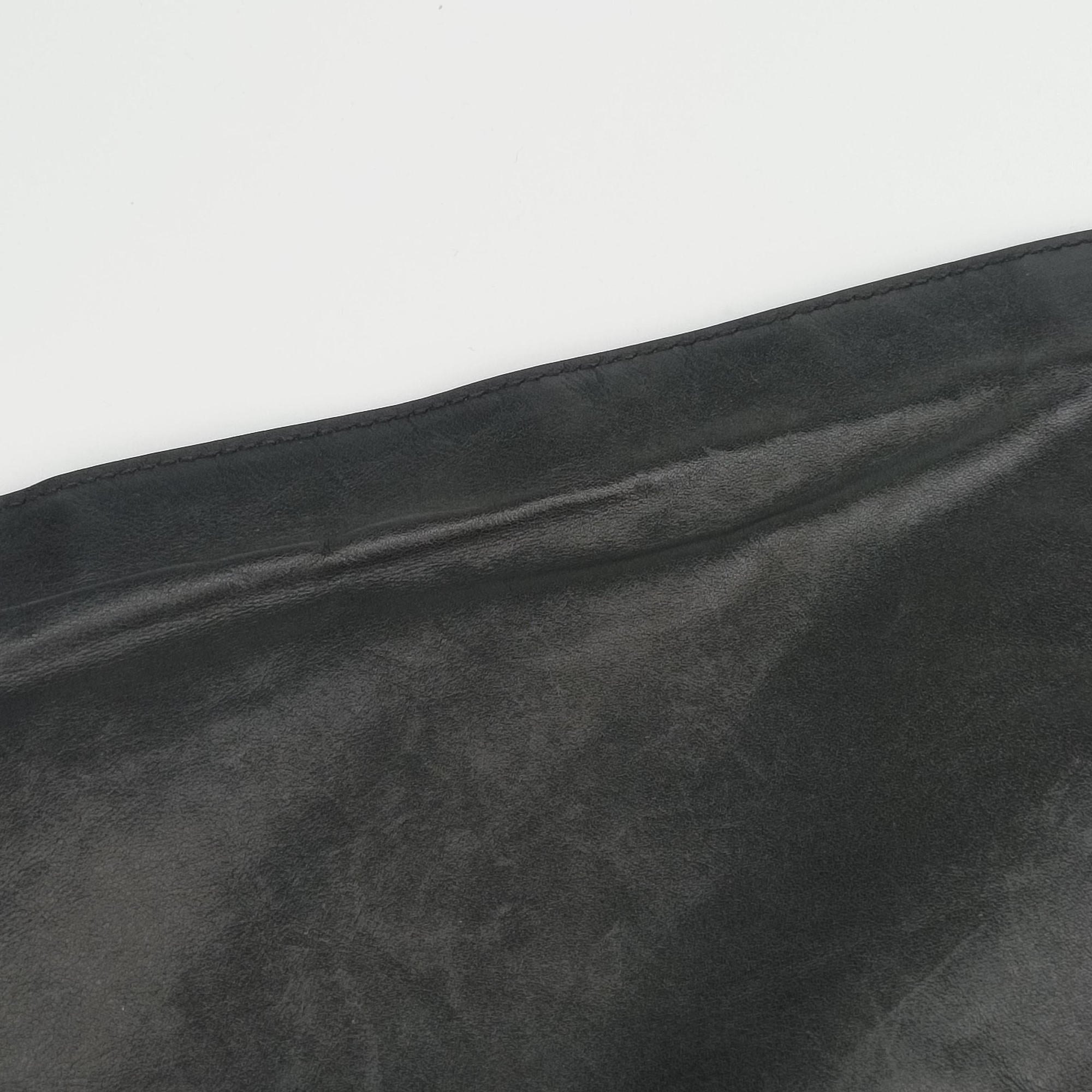 Pre-owned Bottega Veneta Intrecciato Black lambskin  shoulderbag | stylenewstar
