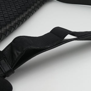 Pre-owned Bottega Veneta Intrecciato Black lambskin  shoulderbag | stylenewstar