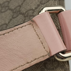 Pre-owned Gucci GG Plus GG Supreme Brown×Pink PVC coated canvas 201446 shoulderbag | stylenewstar