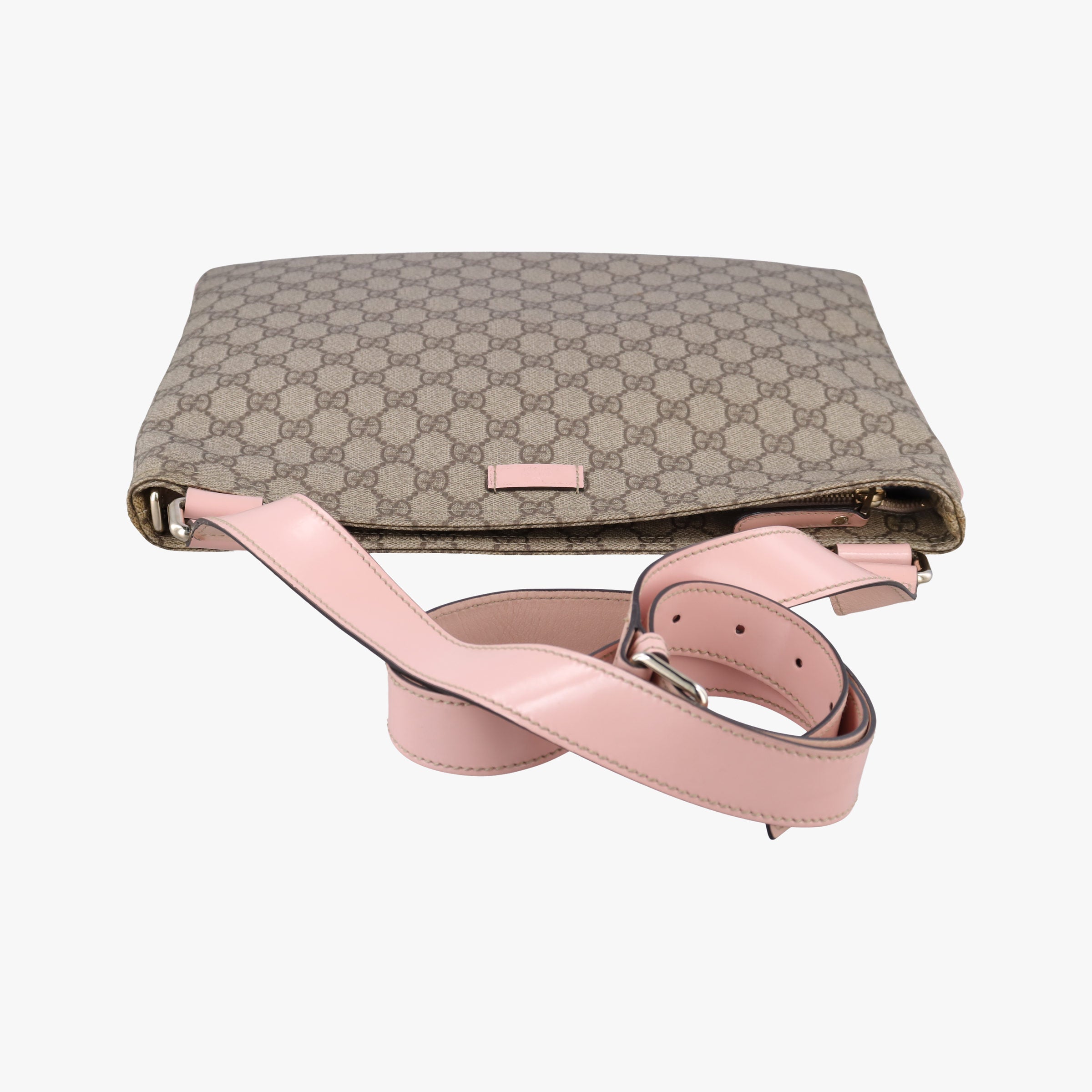 Pre-owned Gucci GG Plus GG Supreme Brown×Pink PVC coated canvas 201446 shoulderbag | stylenewstar