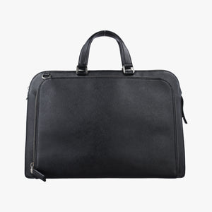 Pre-owned Prada Triangle Logo Plate Black Saffiano Leather  handbag | stylenewstar
