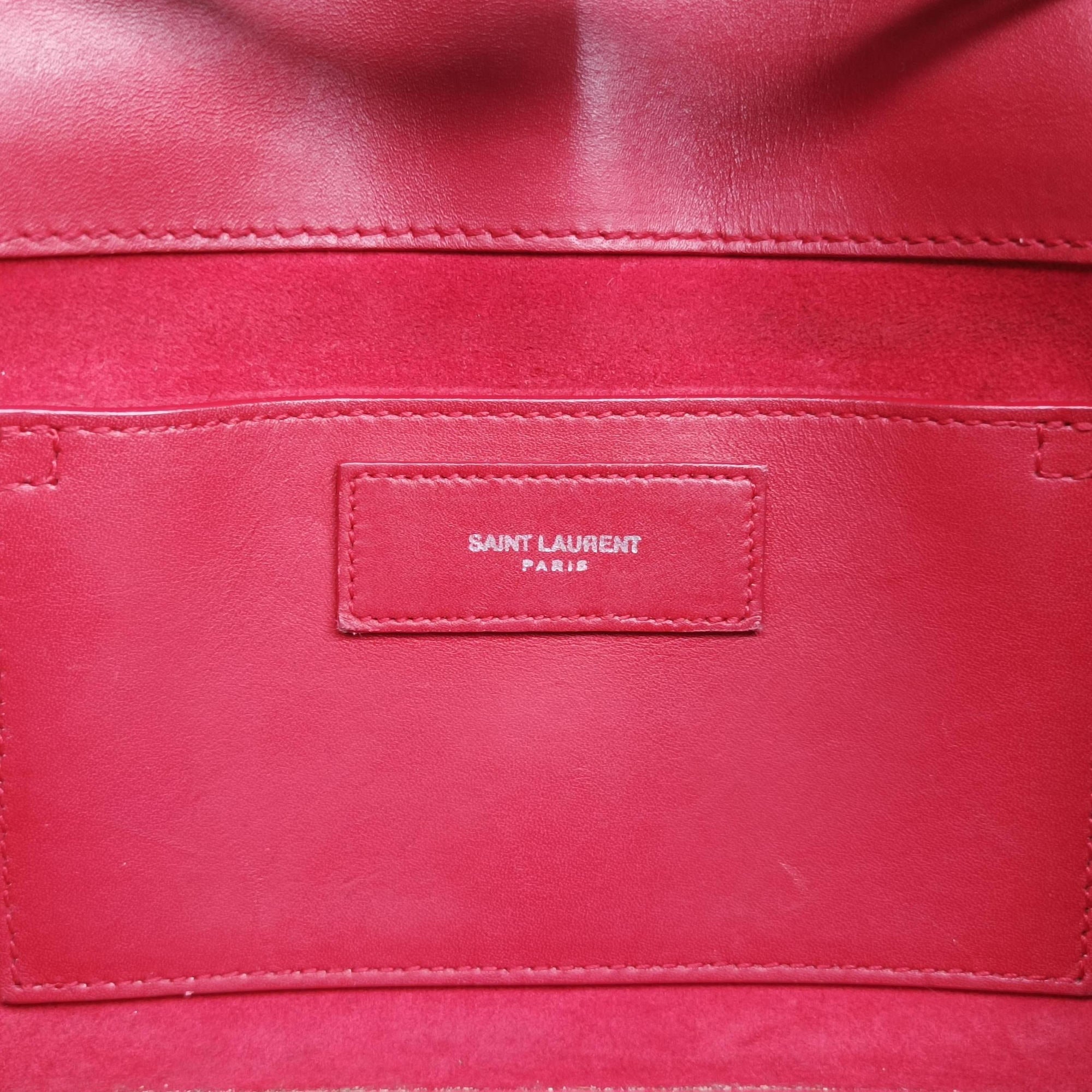 Pre-owned Yves Saint Laurent Small Betty Flap Red Leather 314516 shoulderbag | stylenewstar