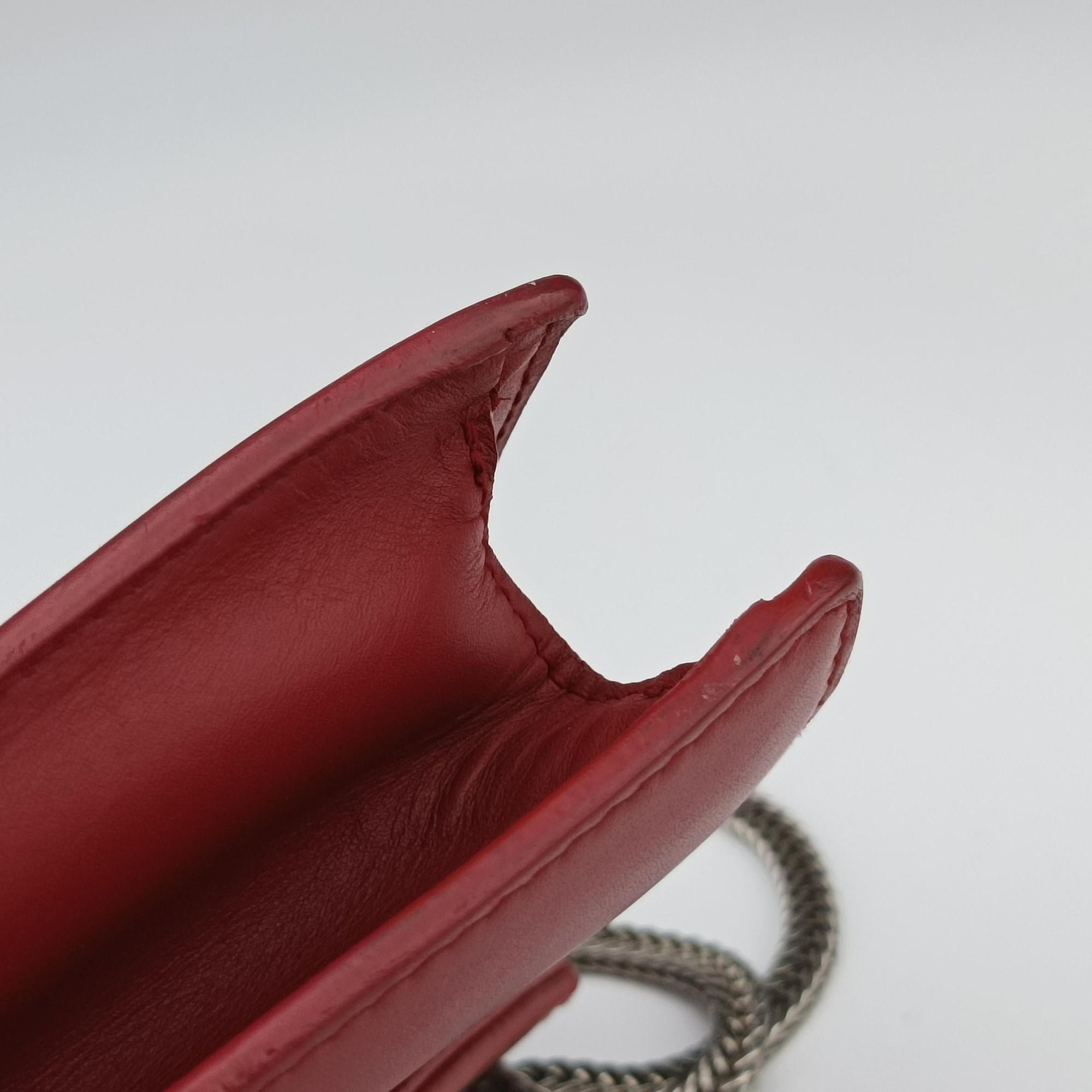 Pre-owned Yves Saint Laurent Small Betty Flap Red Leather 314516 shoulderbag | stylenewstar