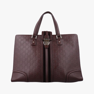 Pre-owned Gucci Treasure Burgundy Leather 163033 handbag | stylenewstar