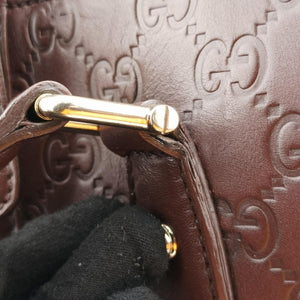 Pre-owned Gucci Treasure Burgundy Leather 163033 handbag | stylenewstar